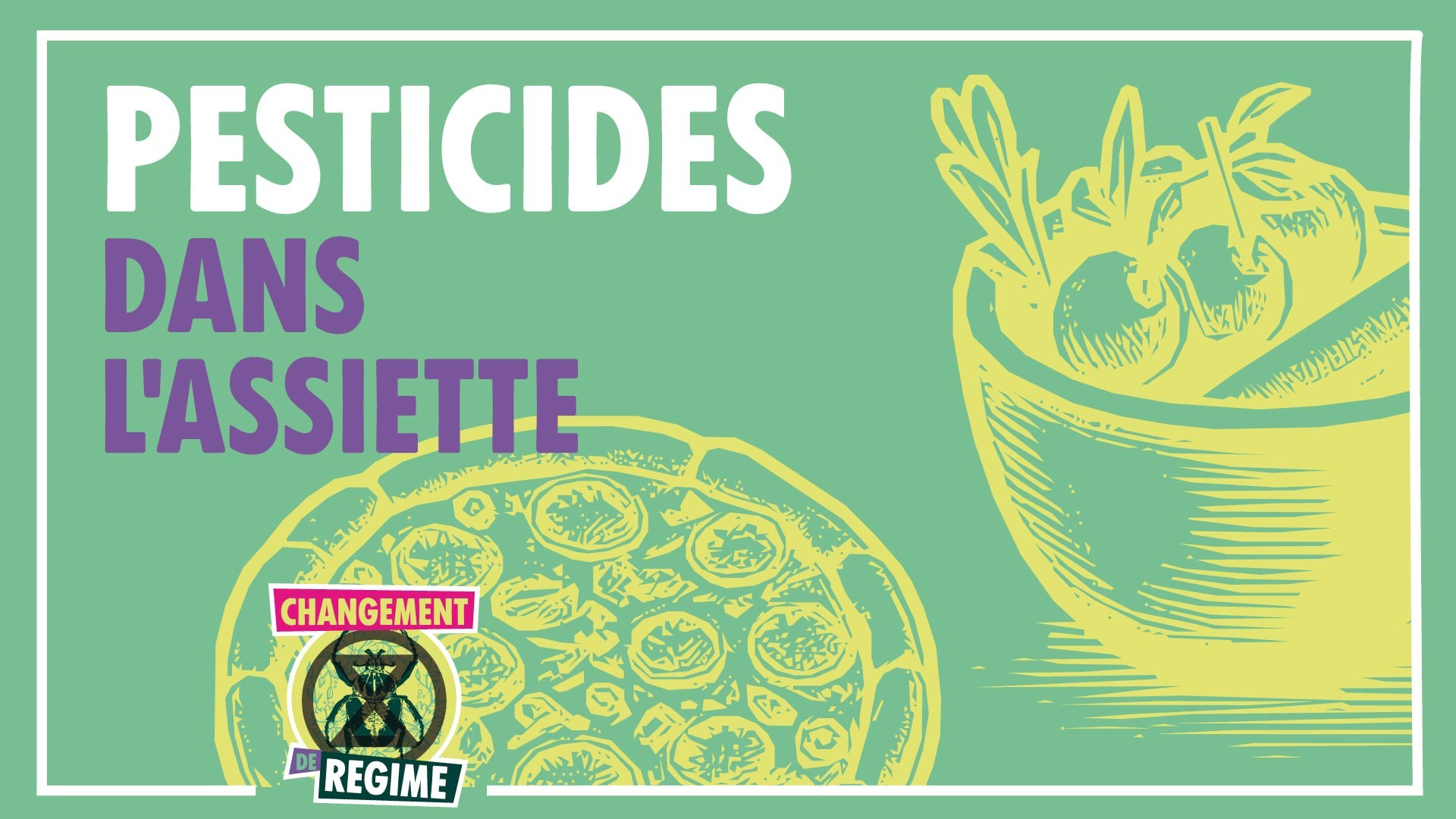 illustration article pesticides dans assiette